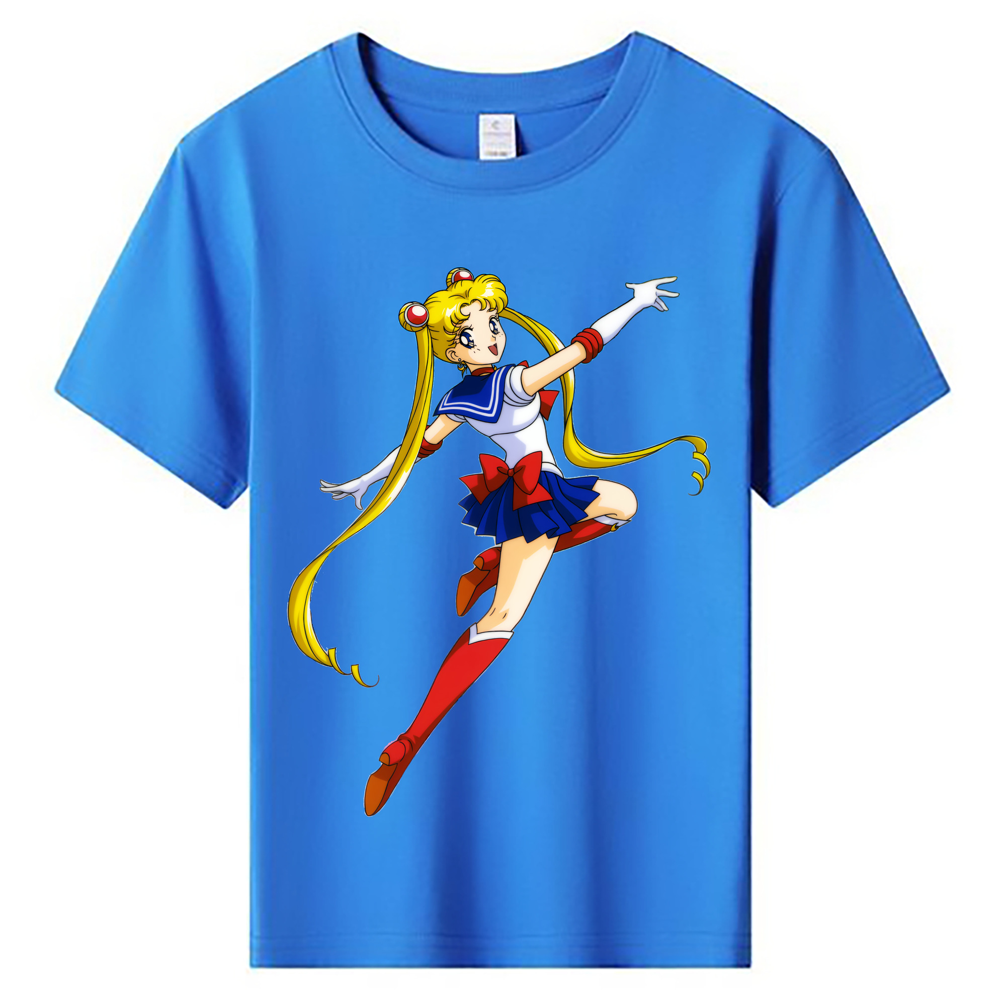 （画像用） 美少女戦士セーラームーン 月野 うさぎ つきの うさぎ Sailor Moon Tsukino Usagi 綿100％キッズTシャツ（フロントプリント）